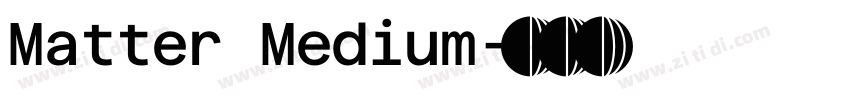 Matter Medium字体转换